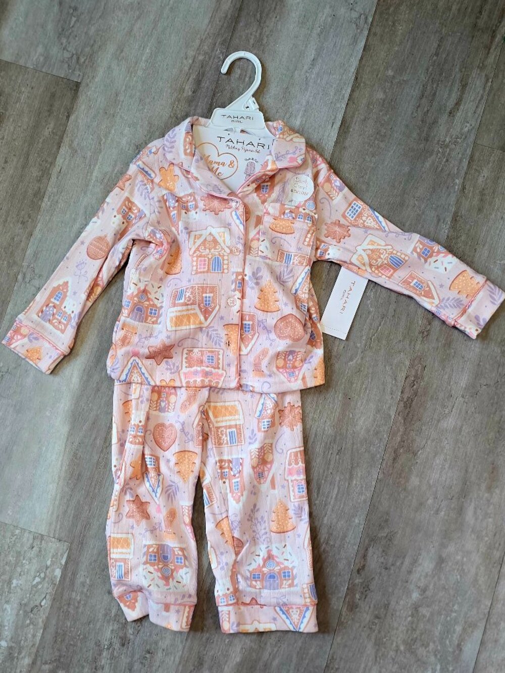 Girl's Matching Pajama Set with Matching Satin Scrunchie